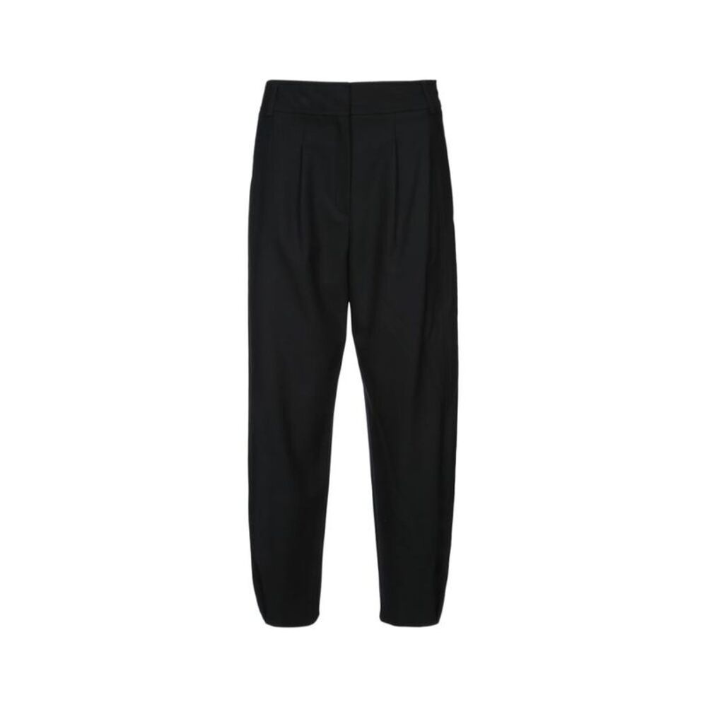 I BLUES Women's Tailored Pleated Cropped Trousers Women BLACK Pants